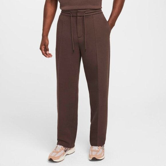 Nike Tech Tailored Fleece Trousers Style FZ7583 in Baroque Brown - Picture 2 of 6
